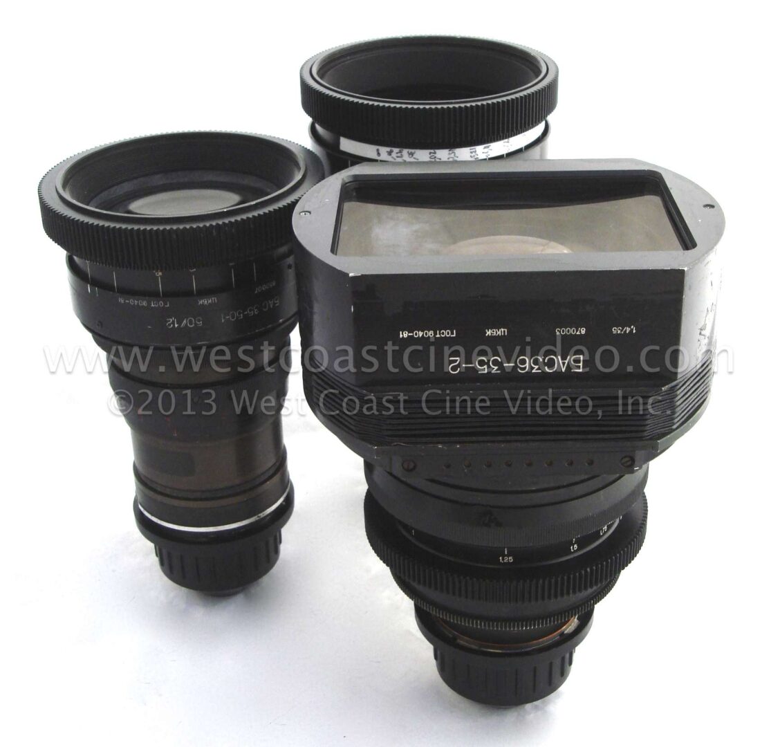Three Black Camera Zoom Lens
