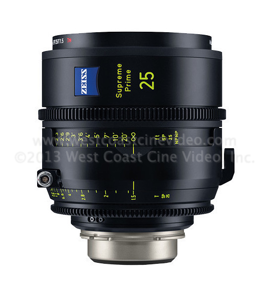 Black Zeiss Supreme Prime Twenty Five mm Lens